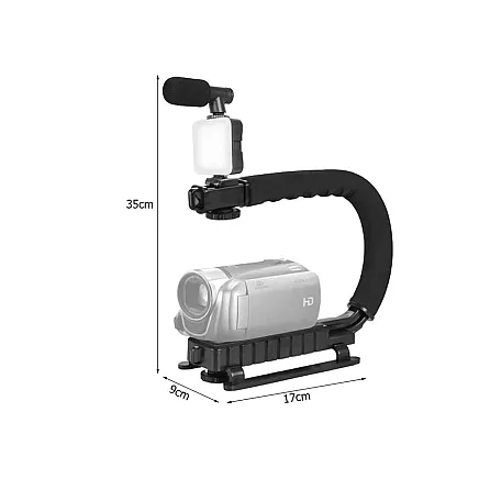 Vlogging kit video recording tripod microphone phone holder