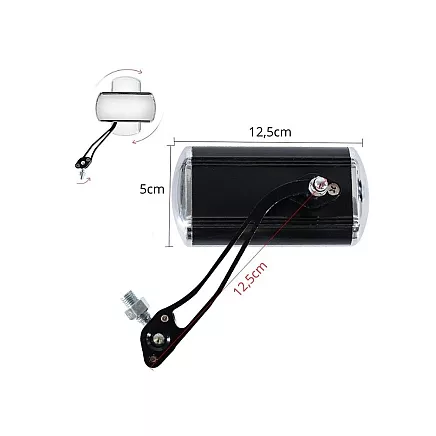 Motorbike mirror aluminium lightweight m10 mount with adapter for m8