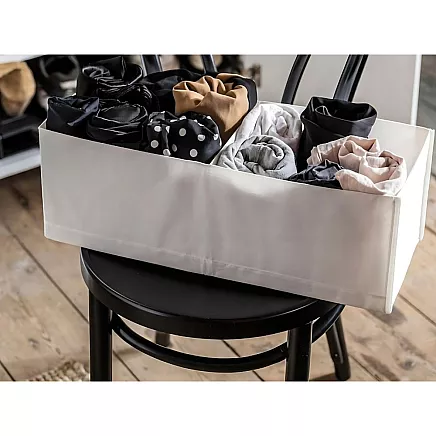 Underwear sock drawer clothes organiser with divider white