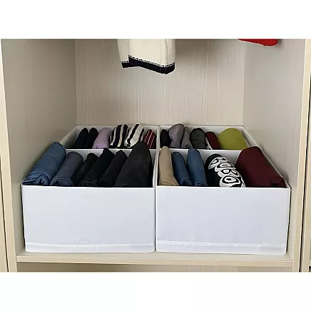 Underwear sock drawer clothes organiser with divider white