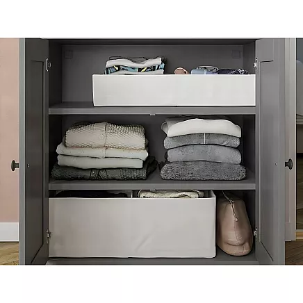Underwear sock drawer clothes organiser with divider white