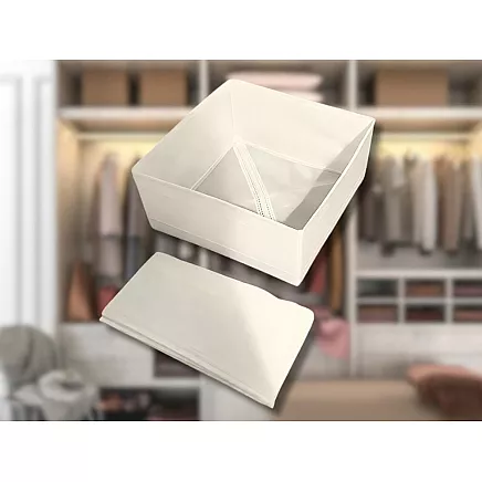 Textile organiser linen clothes shoes drawer white