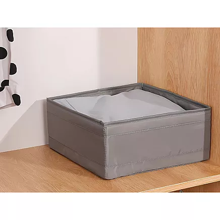 Textile organiser clothes clothes shoe box drawer grey