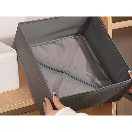 Textile organiser clothes clothes shoe box drawer grey