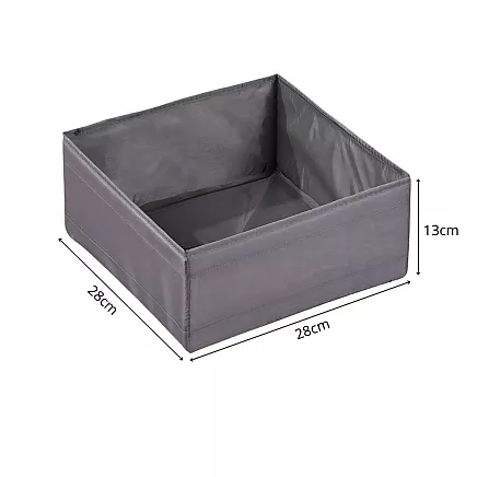 Textile organiser clothes clothes shoe box drawer grey
