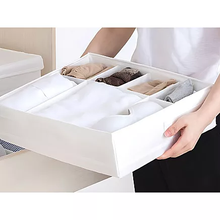 Underwear organiser socks drawer cupboard dividers insert white
