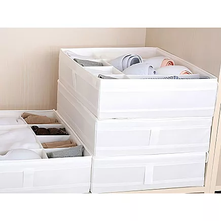 Underwear organiser socks drawer cupboard dividers insert white