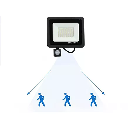 Halogen floodlight led 10w 6000k with dusk-to-dawn sensor ip66