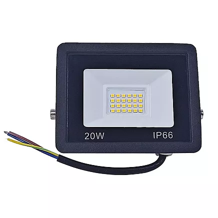 Halogen floodlight led 20w 6000k with dusk-to-dawn sensor ip66