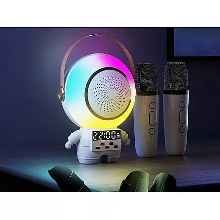 Wireless karaoke personal kit bluetooth speaker + 2x microphone