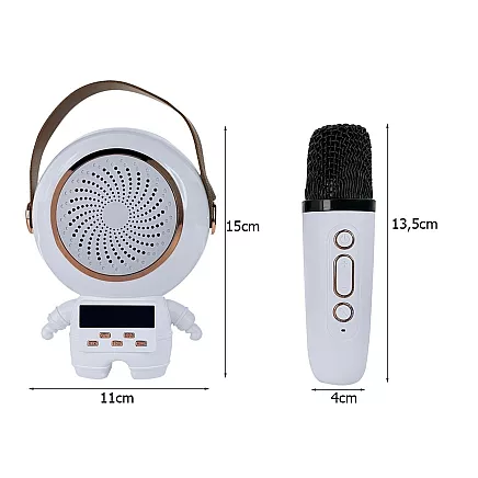 Wireless karaoke personal kit bluetooth speaker + 2x microphone