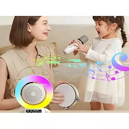 Wireless karaoke personal kit bluetooth speaker + 2x microphone