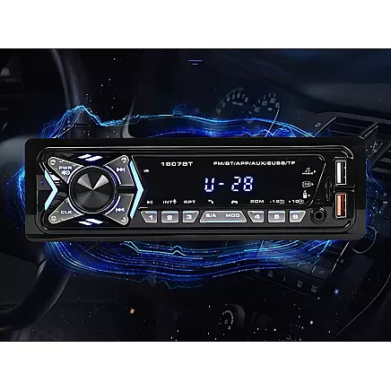 Car radio bluetooth usb aux sd 1-din speakerphone remote control