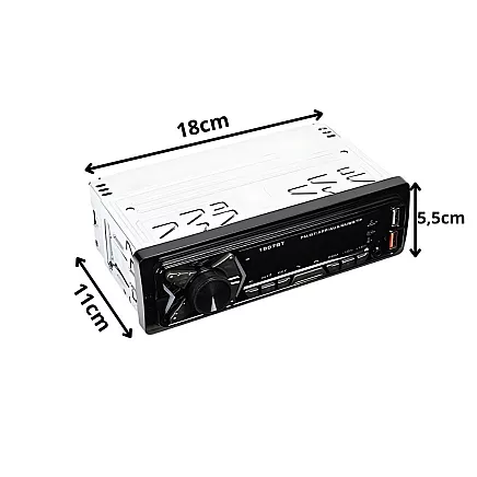 Car radio bluetooth usb aux sd 1-din speakerphone remote control