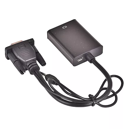 Cable vga-hdmi full hd d-sub converter adapter with 3.5 jack and usb