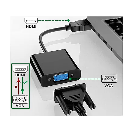 Converter adapter hdmi to vga d-sub cable black