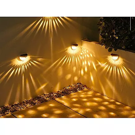 Solar lantern wall lamp dusk sensor led façade garden lamp