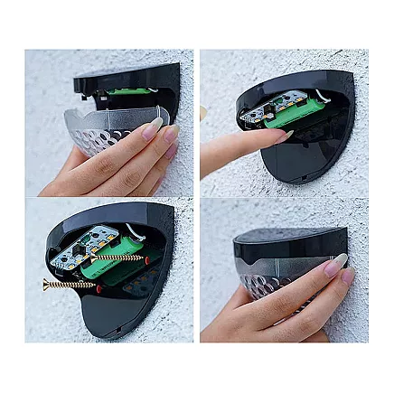 Solar lantern wall lamp dusk sensor led façade garden lamp