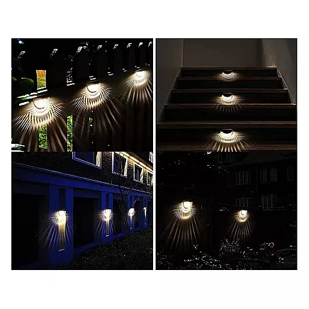 Solar lantern wall lamp dusk sensor led façade garden lamp