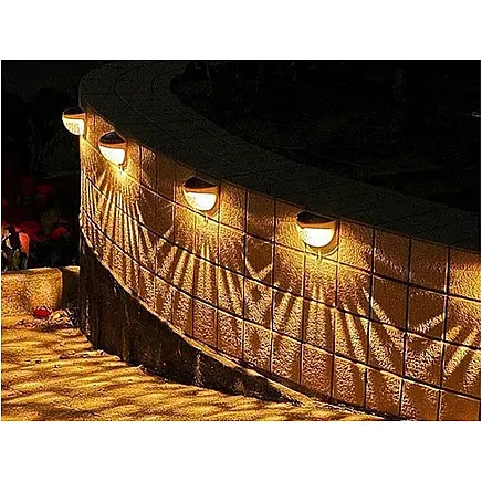 Solar lantern wall lamp dusk sensor led façade garden lamp