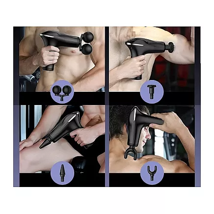 Back massage gun body leg massager strong massage gun 4 tips
