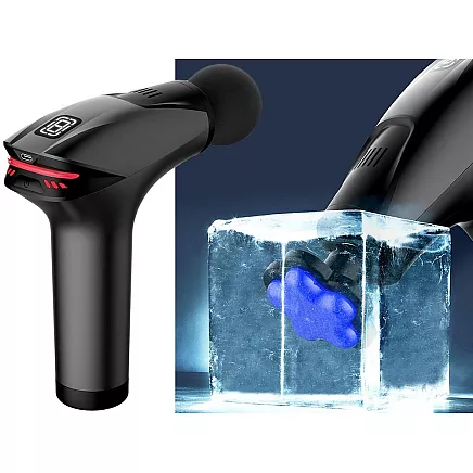 Jaudīga masāžas pistole ķermenim un muskuļiem ar 5 uzgaļiem