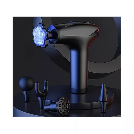 Jaudīga masāžas pistole ķermenim un muskuļiem ar 5 uzgaļiem