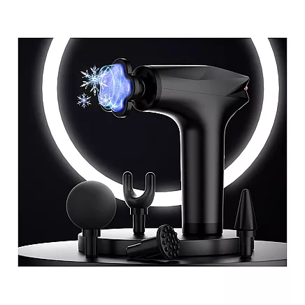 Jaudīga masāžas pistole ķermenim un muskuļiem ar 5 uzgaļiem