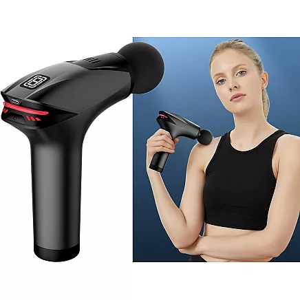 Jaudīga masāžas pistole ķermenim un muskuļiem ar 5 uzgaļiem