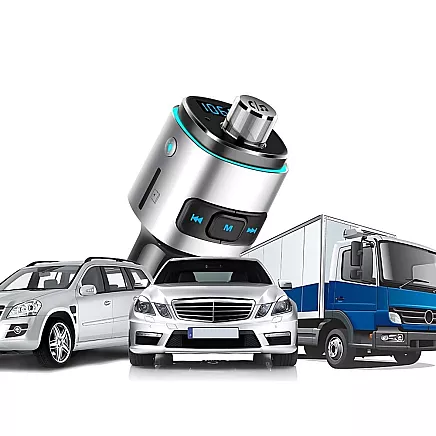 Bluetooth fm raidītājs auto lādētājs ātrais 2x USB apgaismojums