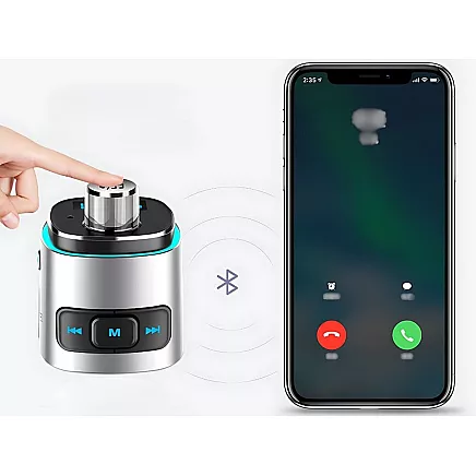 Bluetooth fm raidītājs auto lādētājs ātrais 2x USB apgaismojums