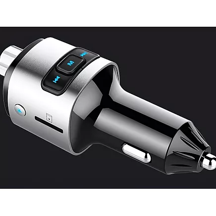 Bluetooth fm raidītājs auto lādētājs ātrais 2x USB apgaismojums