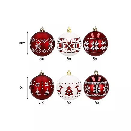 5cm choynight balls set of 30 sizes non-breaking decorations