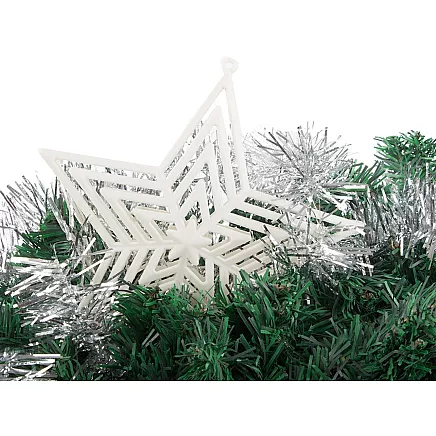 Christmas tree star christmas tree top unbreakable white