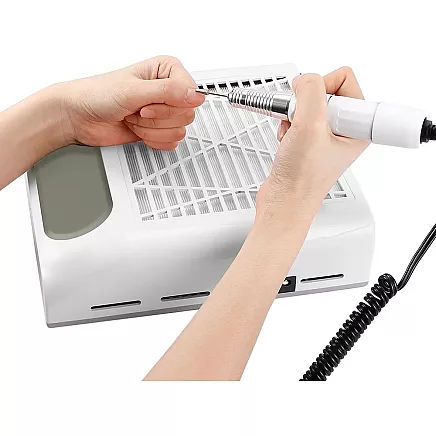 Bagless manicure cassette nail dust collector 80w with filter
