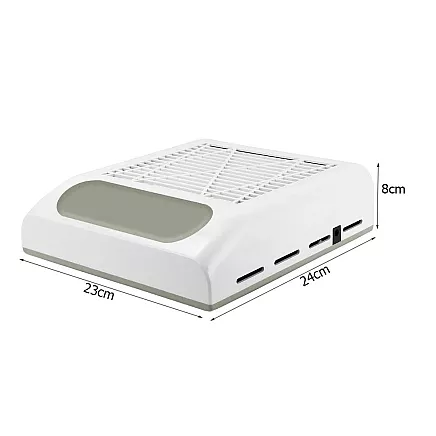 Bagless manicure cassette nail dust collector 80w with filter