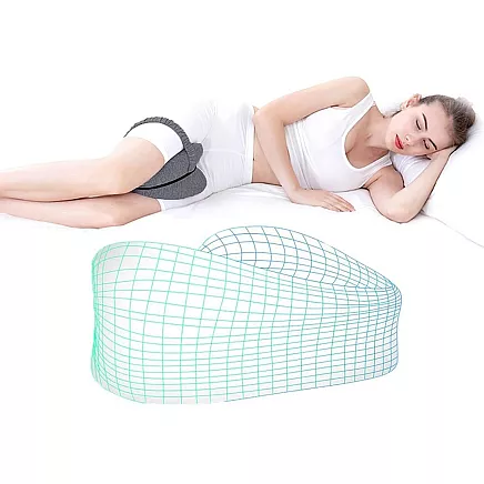 Orthopaedic pillow leg wedge between the knees for sleeping leg separator