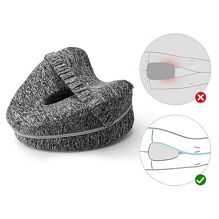 Orthopaedic pillow leg wedge between the knees for sleeping leg separator