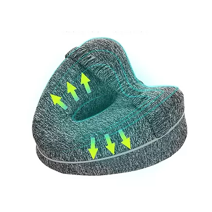 Orthopaedic pillow leg wedge between the knees for sleeping leg separator