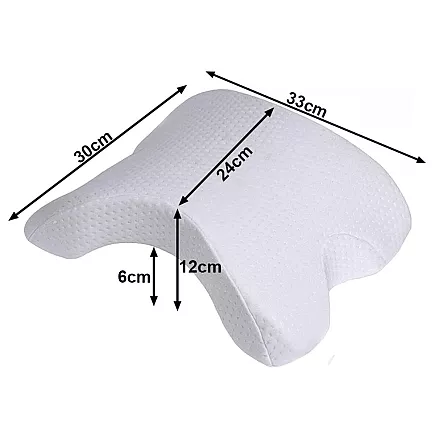 Orthopaedic pillow with armhole for sleeping memory white arch