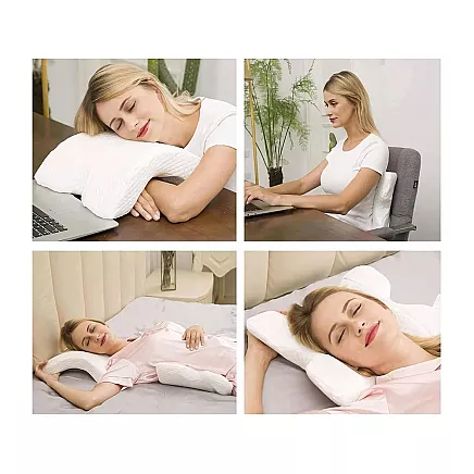 Orthopaedic pillow with armhole for sleeping memory white arch