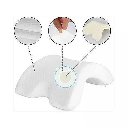 Orthopaedic pillow with armhole for sleeping memory white arch