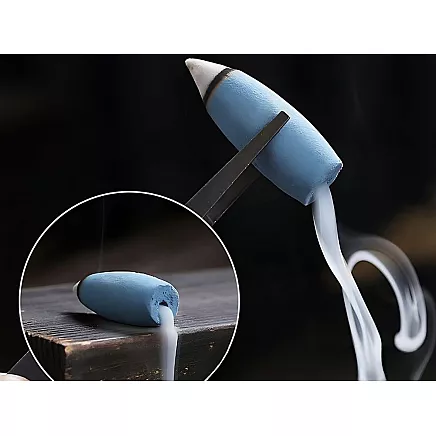 Aromātiskais kamīns ūdenskritums vīrakam + 10 konusi, melns