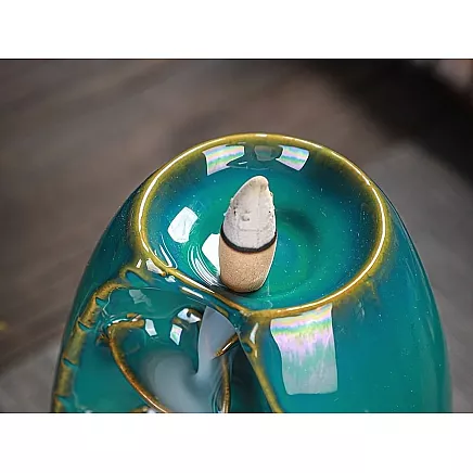 Keramiskais vīraka ūdenskrituma turētājs, 10 konusu, zils