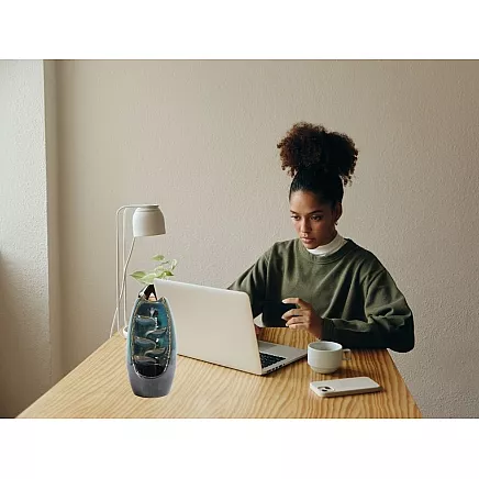 Keramiskais vīraka ūdenskrituma turētājs, 10 konusu, zils