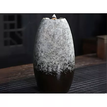 Scented ceramic fireplace waterfall incense aromatherapy + 10 wicks