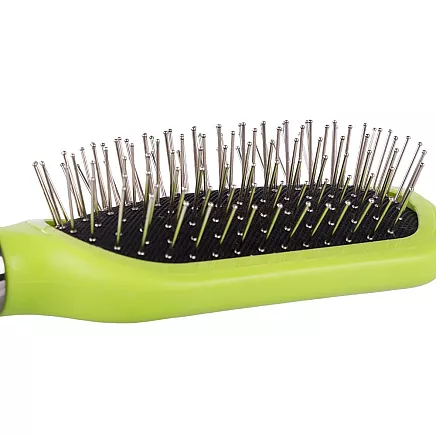 Pašattīrošā suka kaķiem un suņiem spalvas kopšanai, zaļa