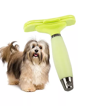 Dzīvnieku trimeris pavlnas izķemmēšanai suņiem un kaķiem, zaļš