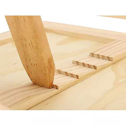 Desk easel wooden case with drawer tilt adjustment