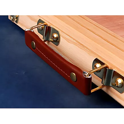 Desk easel wooden case with drawer tilt adjustment